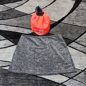 VS PINK METALLIC SILVER SHIMMER COVER-UP MINI SKIRT & MINI  BEACH-SWIM B…